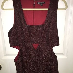 Express Sparkly Cutout Minidress